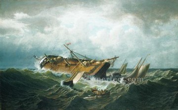 Naufragio frente a Nantucket William Bradford Pinturas al óleo